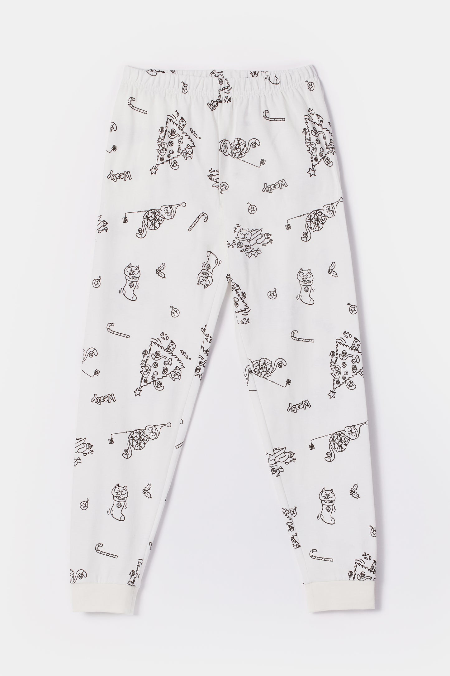 Pyjama Color-in Kerst Katten