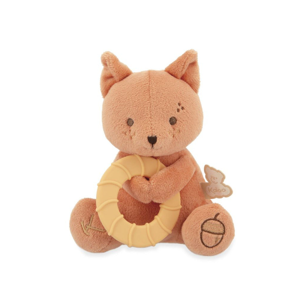 Squirrel Teething Ring Plush