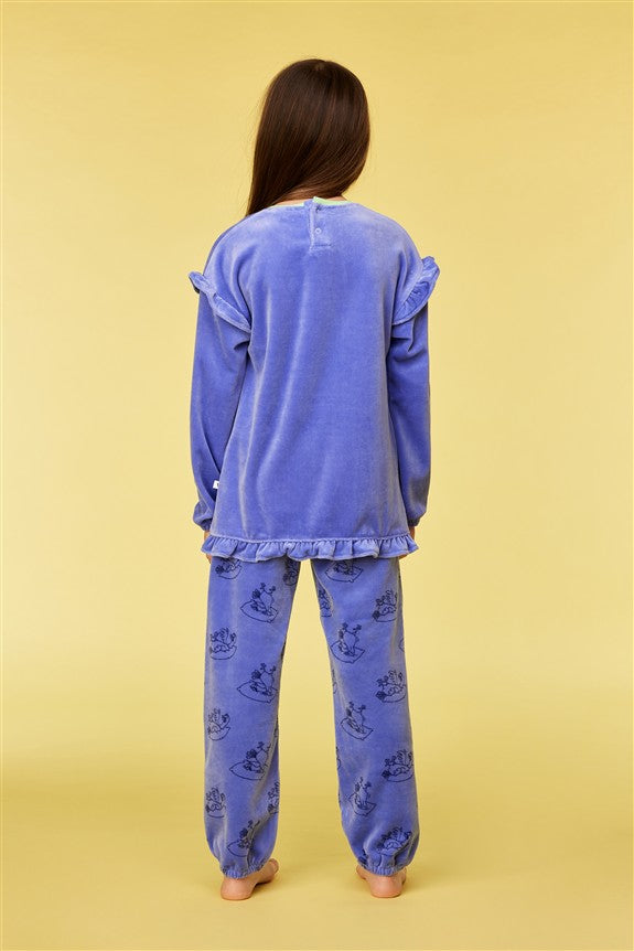 Pyjama Duif Paars Velours