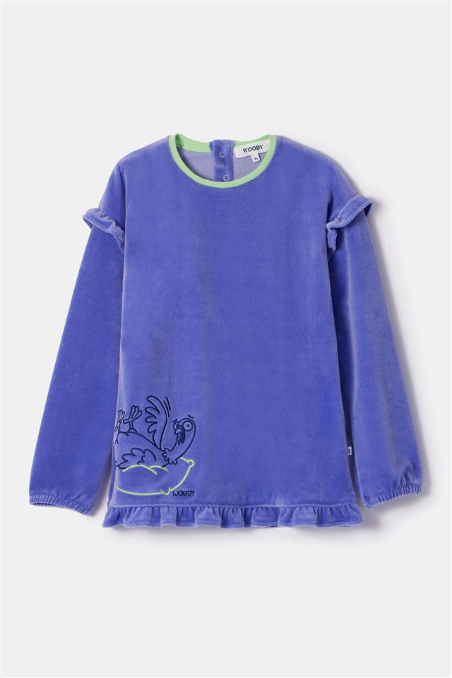 Pyjama Duif Paars Velours