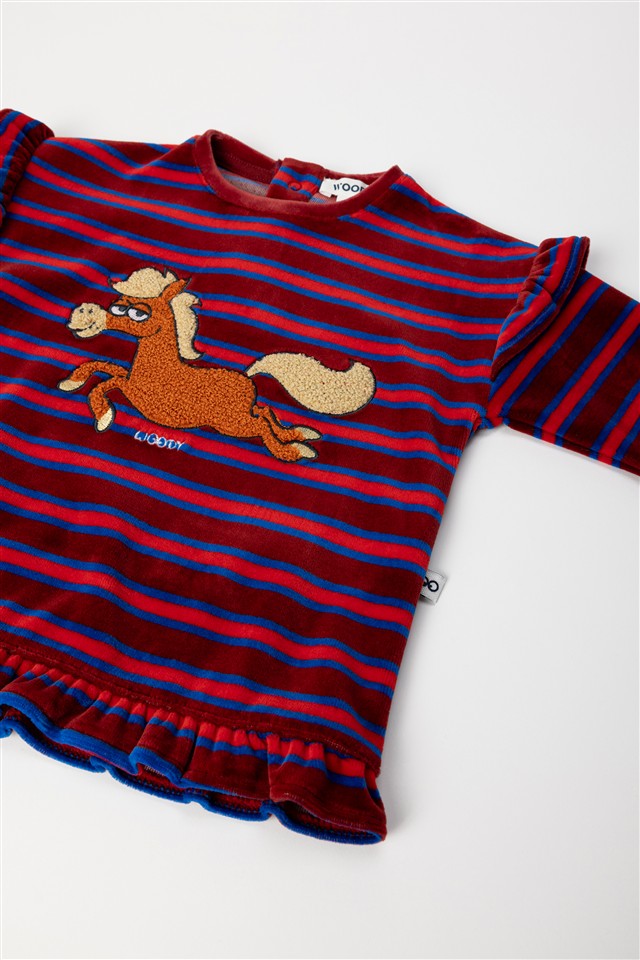 Pyjama Pony Rood Velours