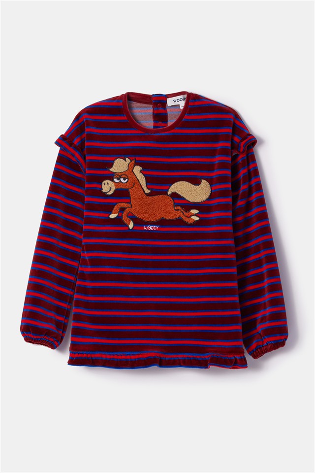 Pyjama Pony Rood Velours