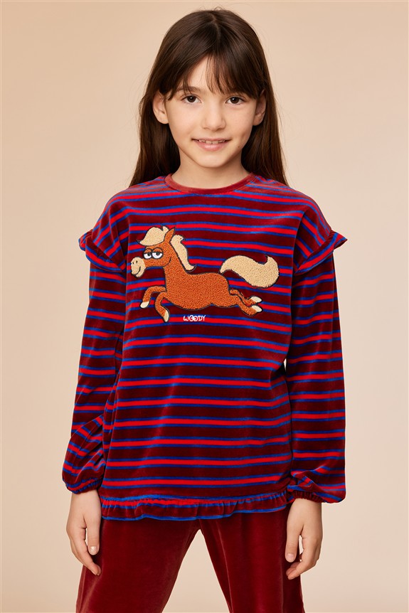 Pyjama Pony Rood Velours