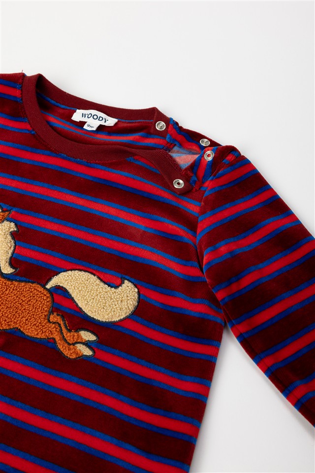 Pyjama Pony Rood/Blauw Velours