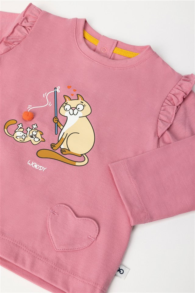 Kat Pyjama Roze