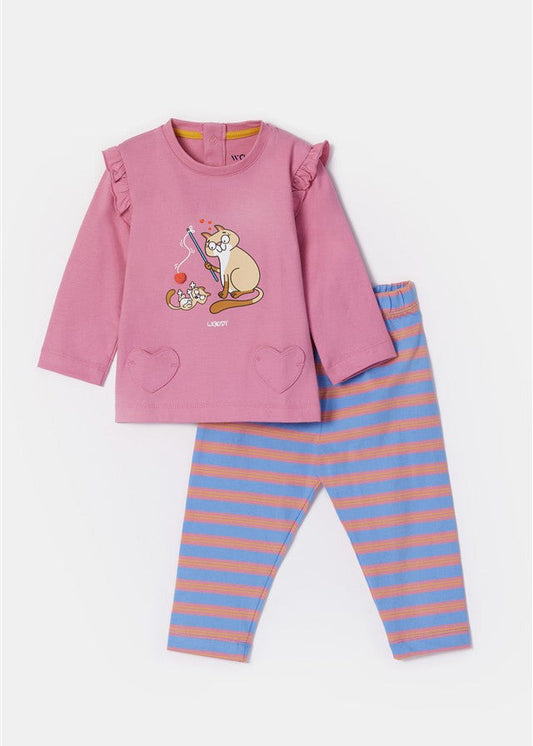 Kat Pyjama Roze