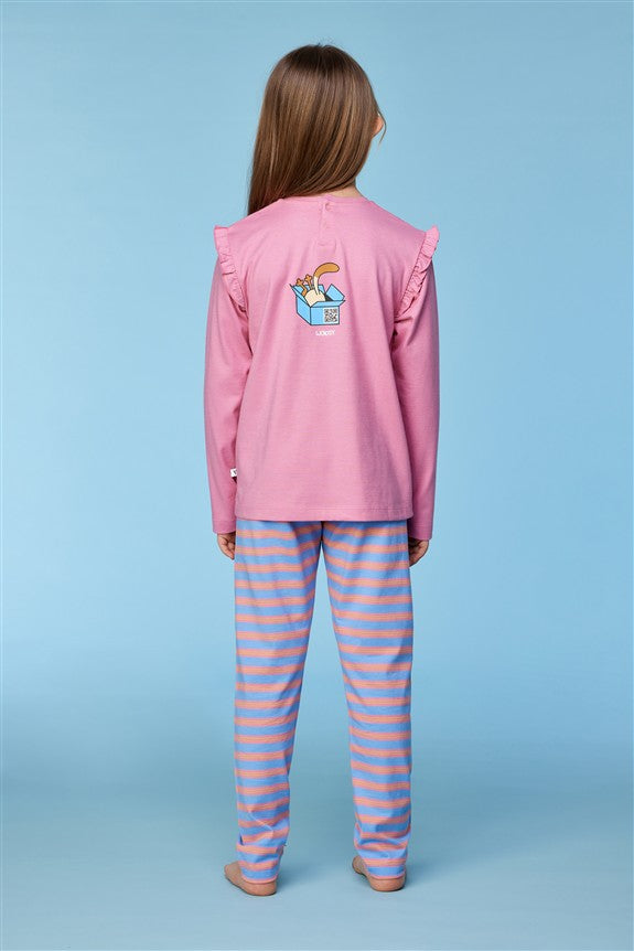Kat Pyjama Roze