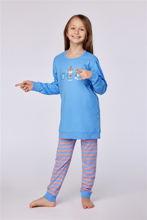 Kat Pyjama Blauw