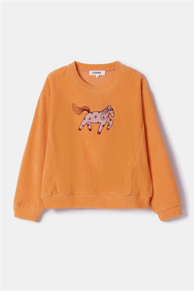 Pyjama Pony Zacht Oranje Velours