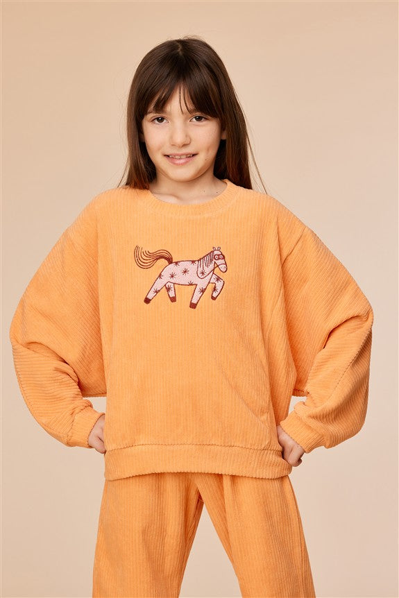 Pyjama Pony Zacht Oranje Velours