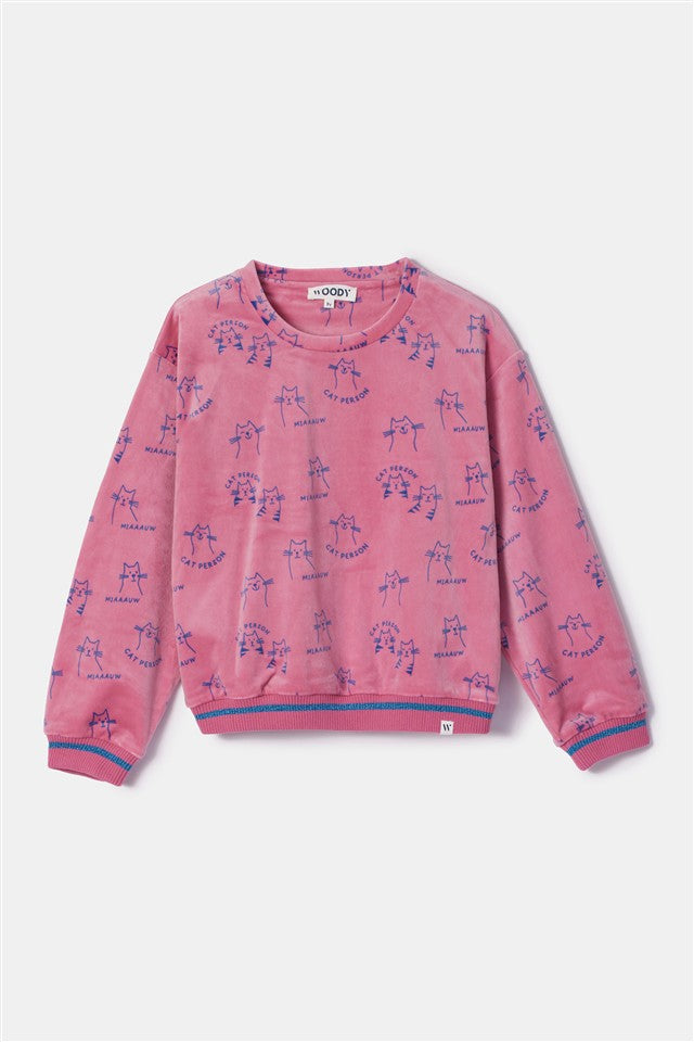 Pyjama Kat AOP Velours
