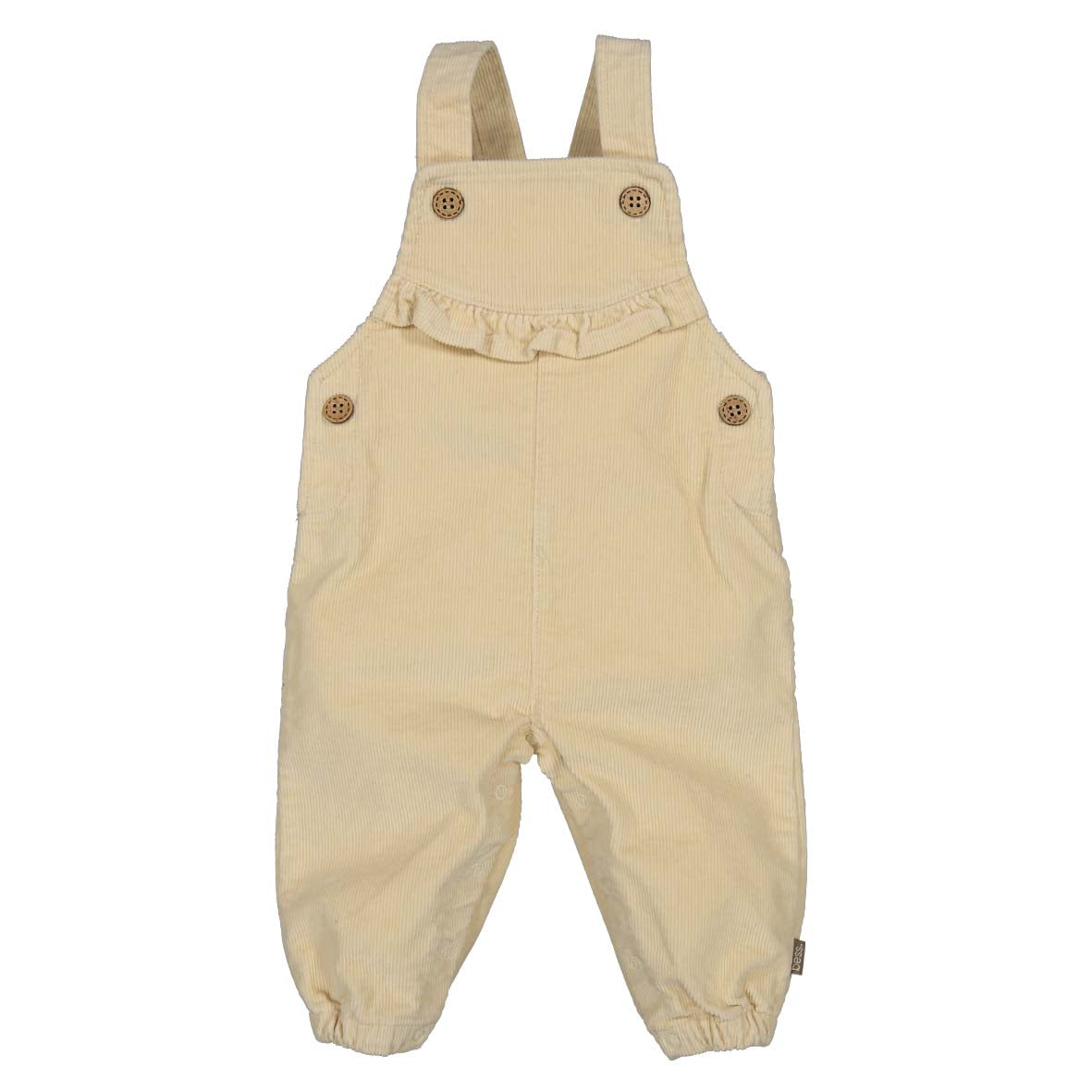 Salopette ruffles babycord off white