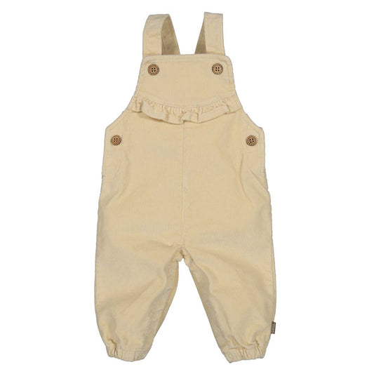 Salopette ruffles babycord off white