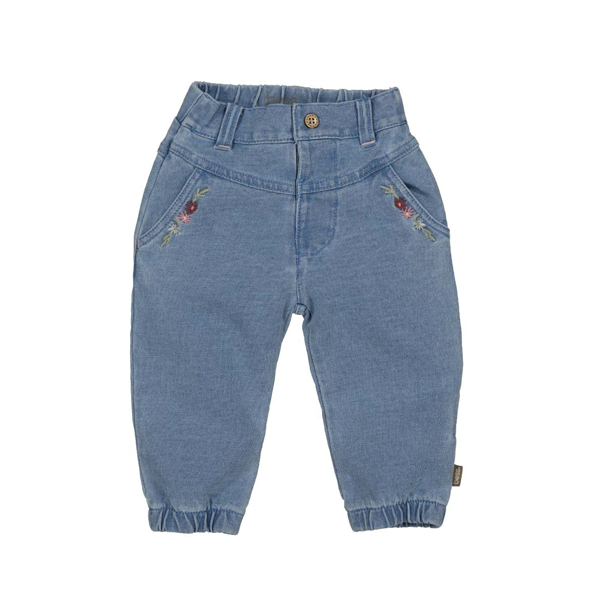 Broek embroidery jog denim stone wash
