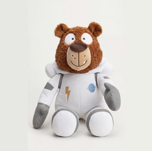 Grote knuffelbeer van ongeveer 50 cm in astronautenpak van woody