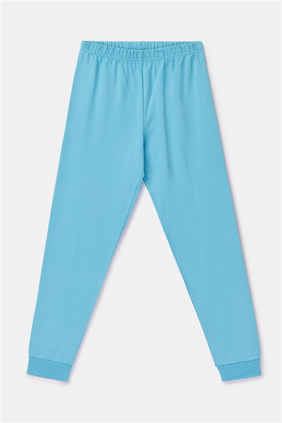 lichtblauwe pyjamabroek voorzijde