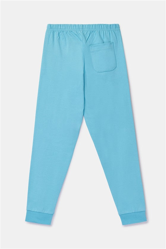lichtblauwe pyjamabroek achterzijde