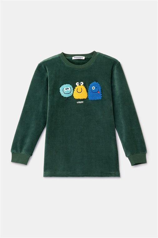 bovenstuk pyjama met alien print