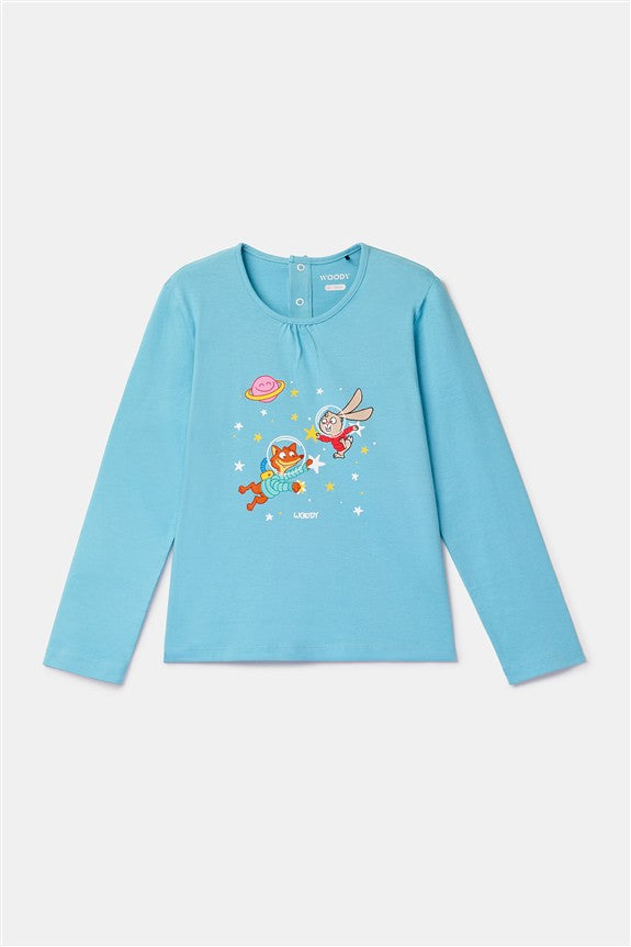 bovenstuk lichtblauwe pyjama