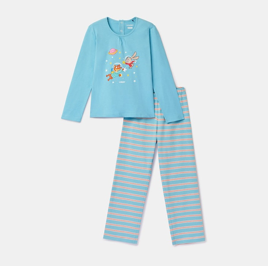 Pyjama Space Friends Blue