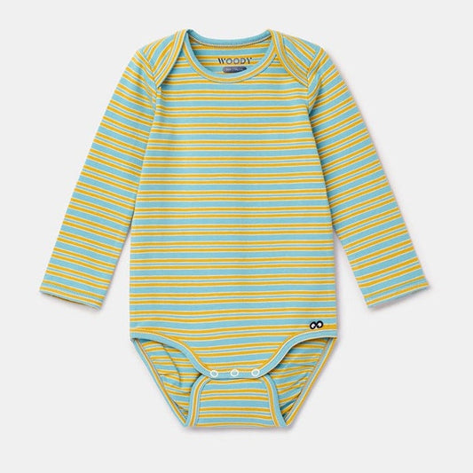 romper blauw geel gestreepte van woody