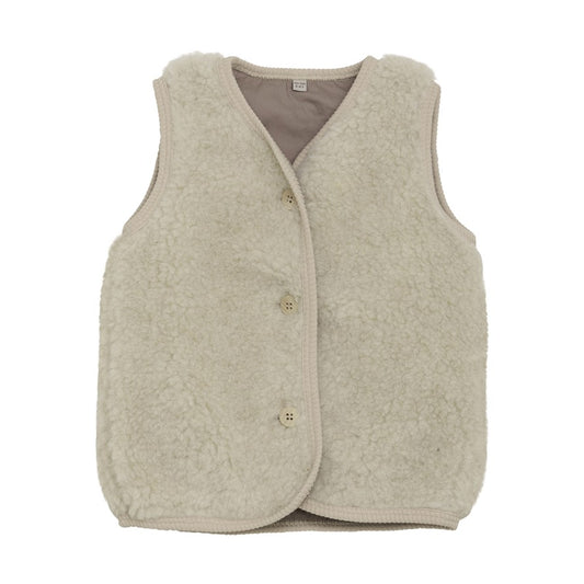 Vest wool teddy with lining