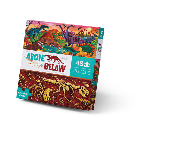 Puzzel Boven+Onder Dinosaur World 48pcs