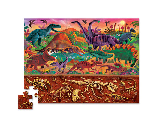 Puzzel Boven+Onder Dinosaur World 48pcs