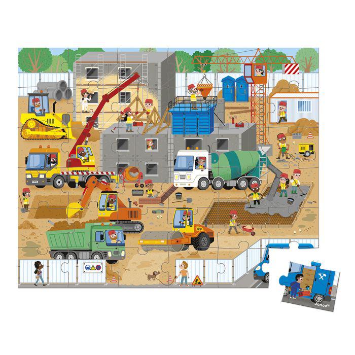 Bouwplaats puzzel voor kinderen