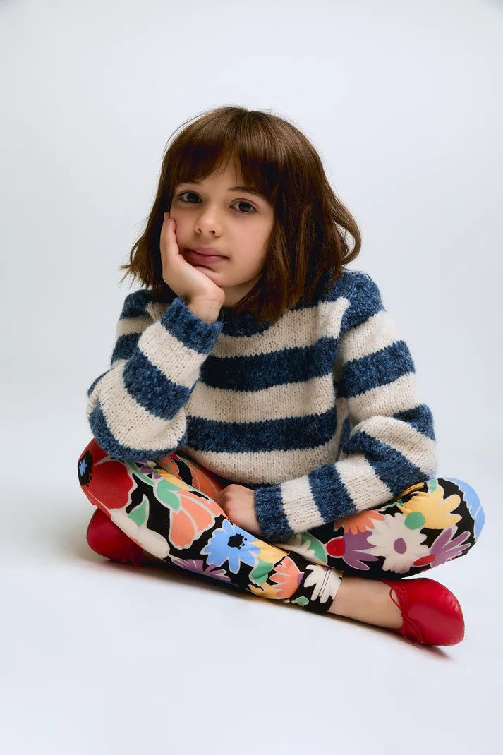 Pullover Navy Blue & White