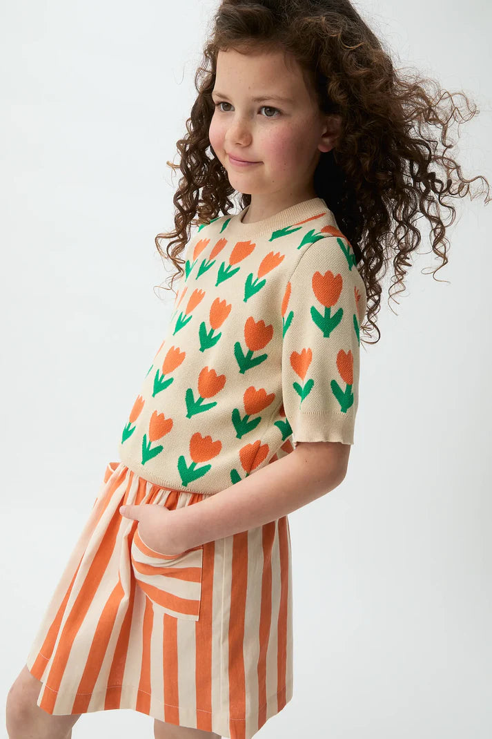 Oranje kinderrokje met strepen van Compañia Fantástica