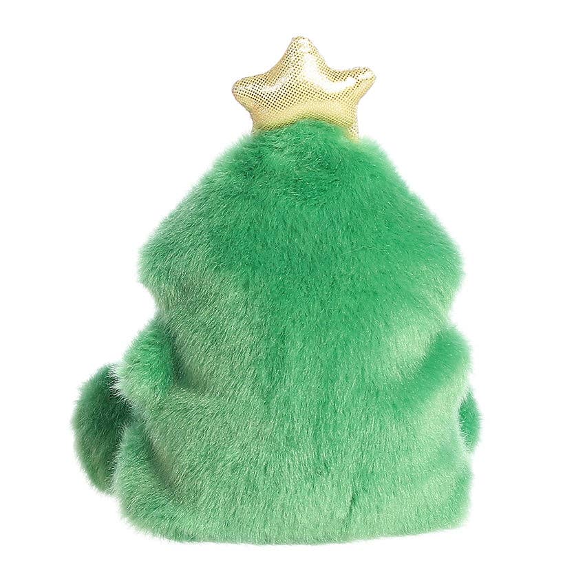 Zacht pluche kerstboompje met glimlach
