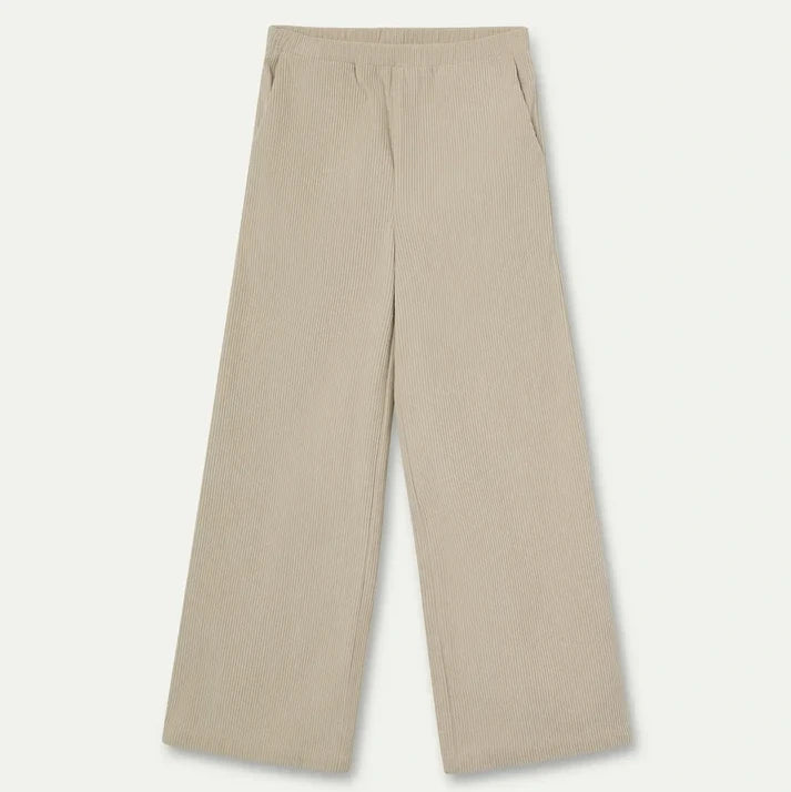 Ecru ribfluwelen broek voor kinderen van compania fantastica