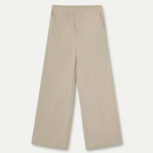 Ecru ribfluwelen broek voor kinderen van compania fantastica