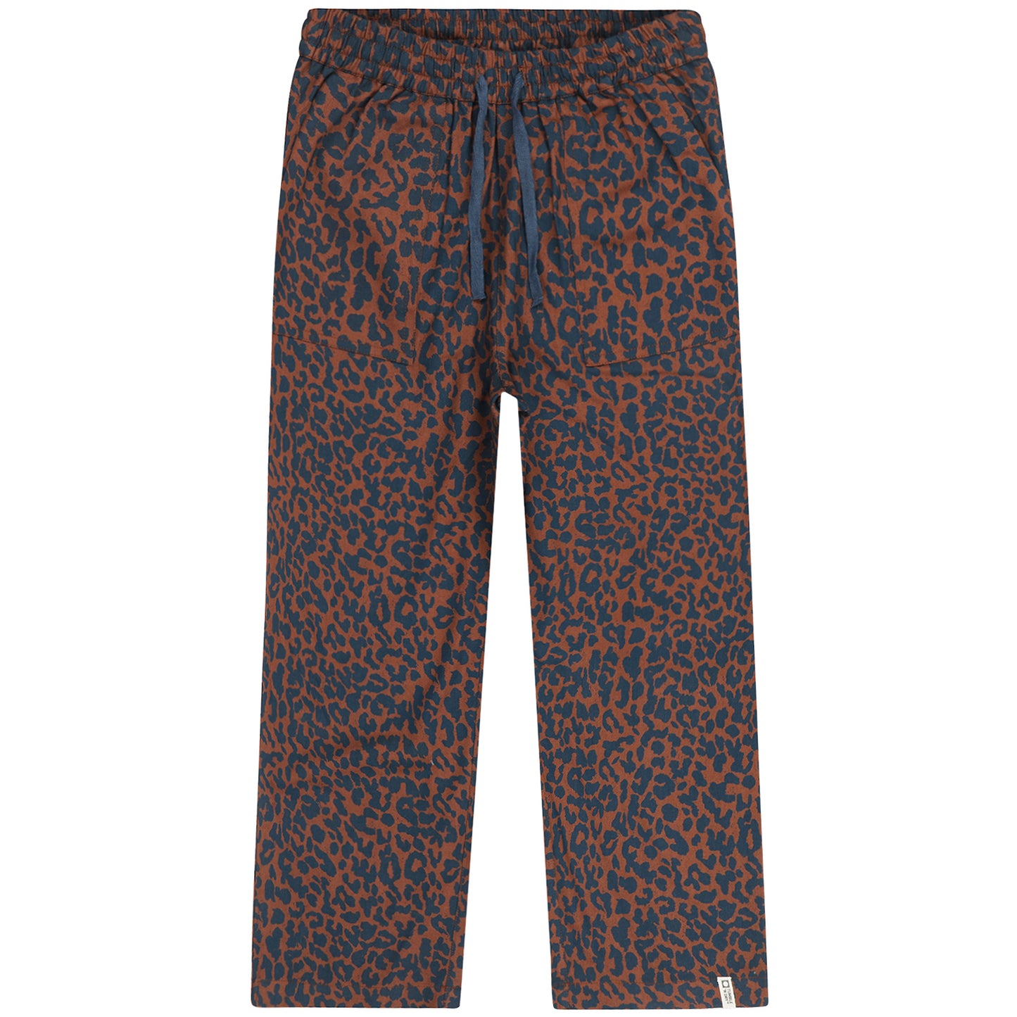 Meisjesbroek met trendy luipaardmotief en comfortabele pasvorm.