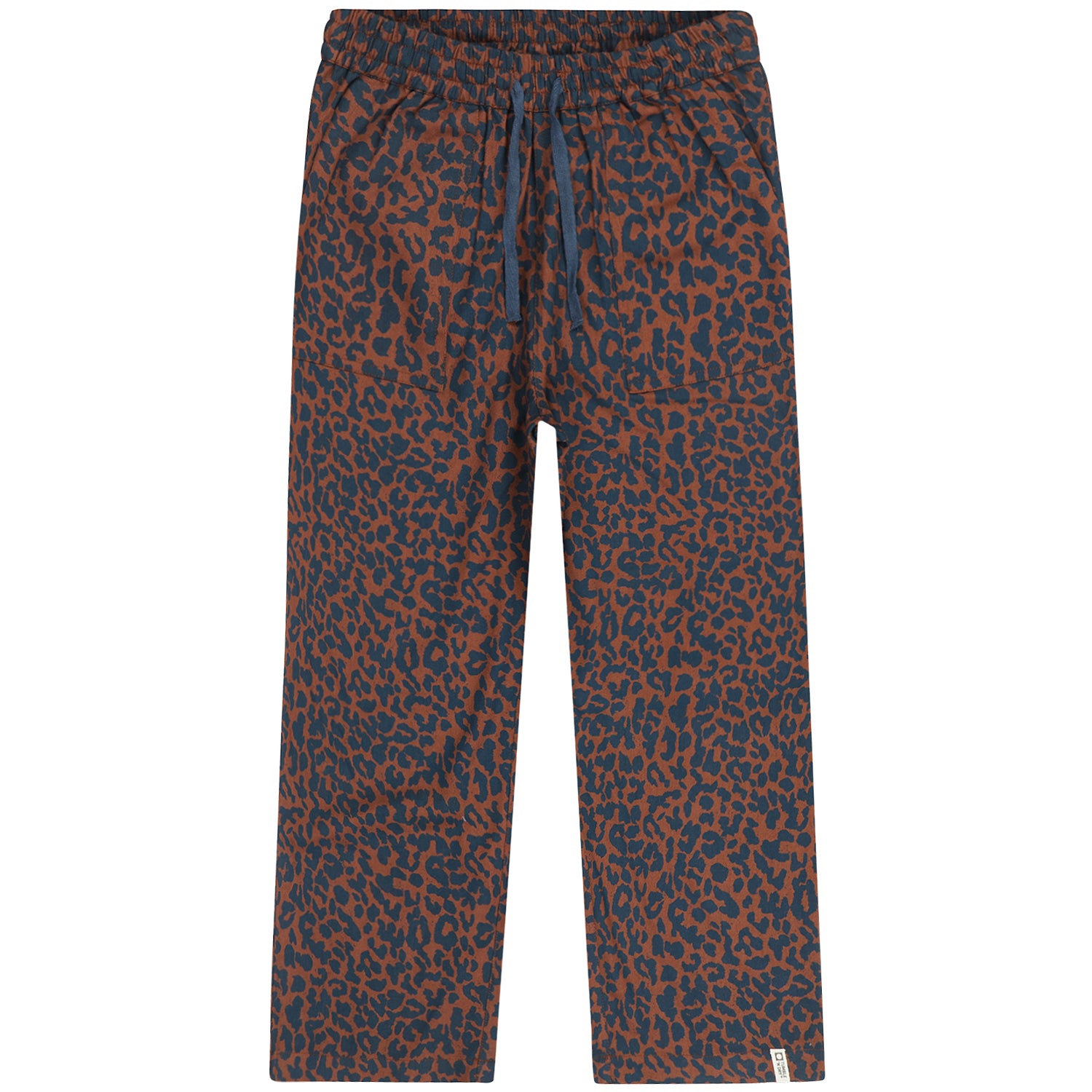 Meisjesbroek met trendy luipaardmotief en comfortabele pasvorm.