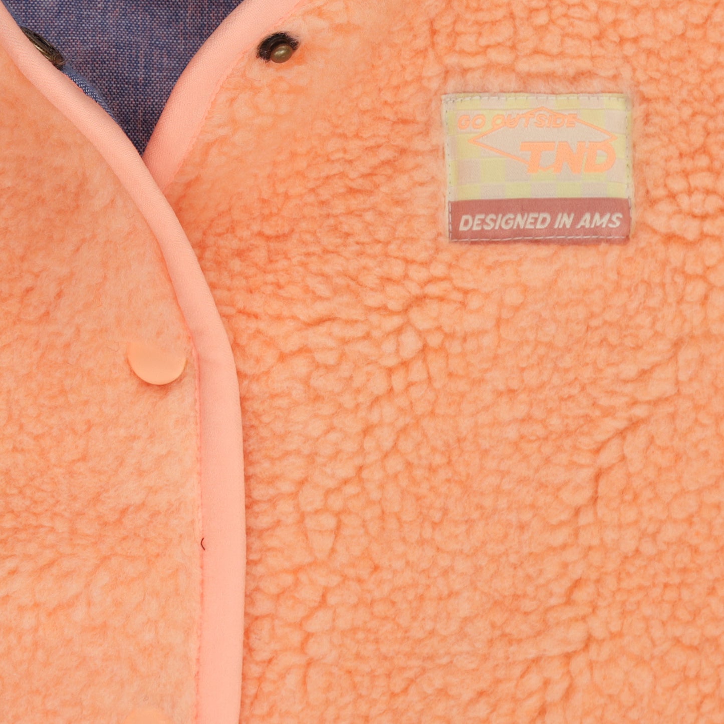 detail koraal teddystof 
