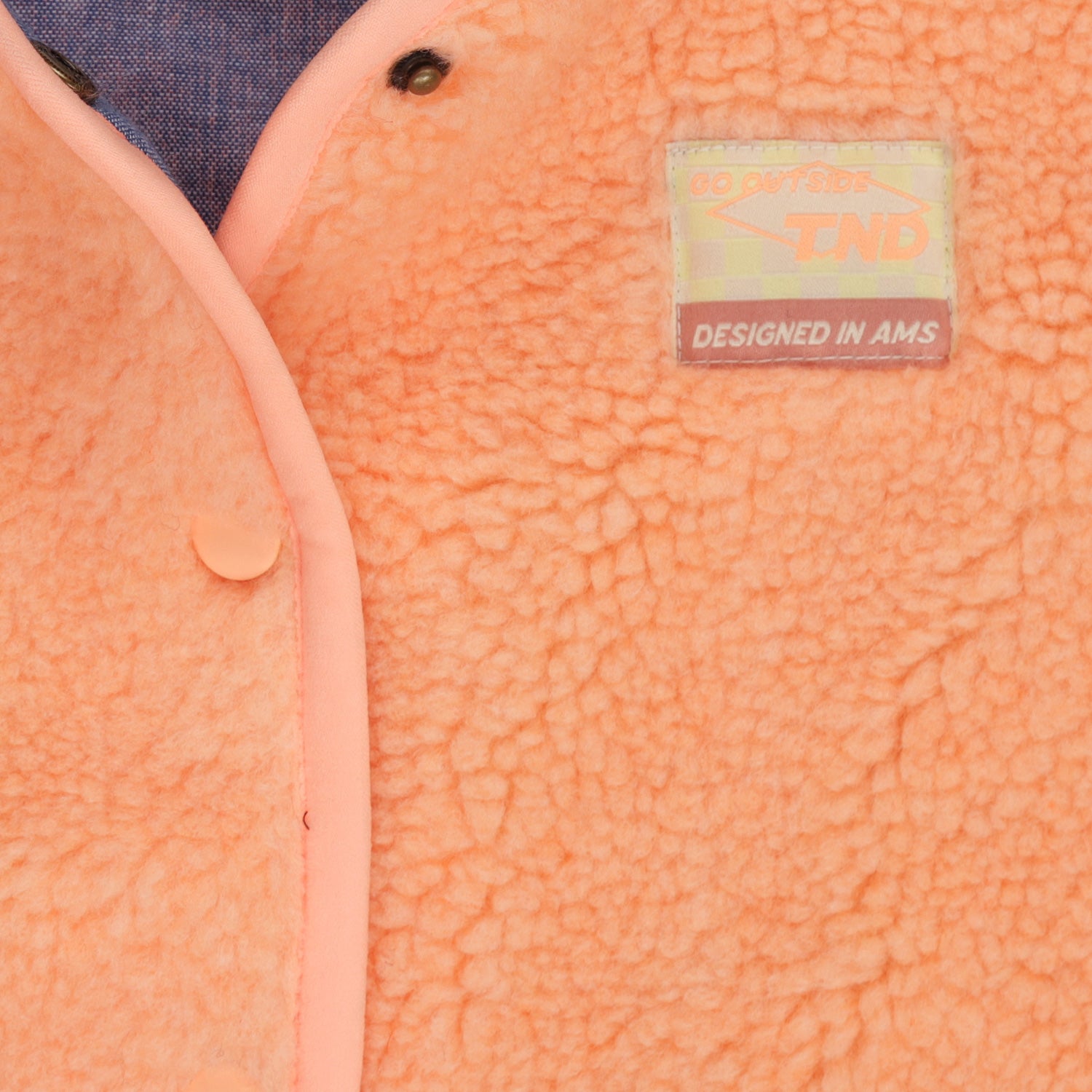 detail koraal teddystof 