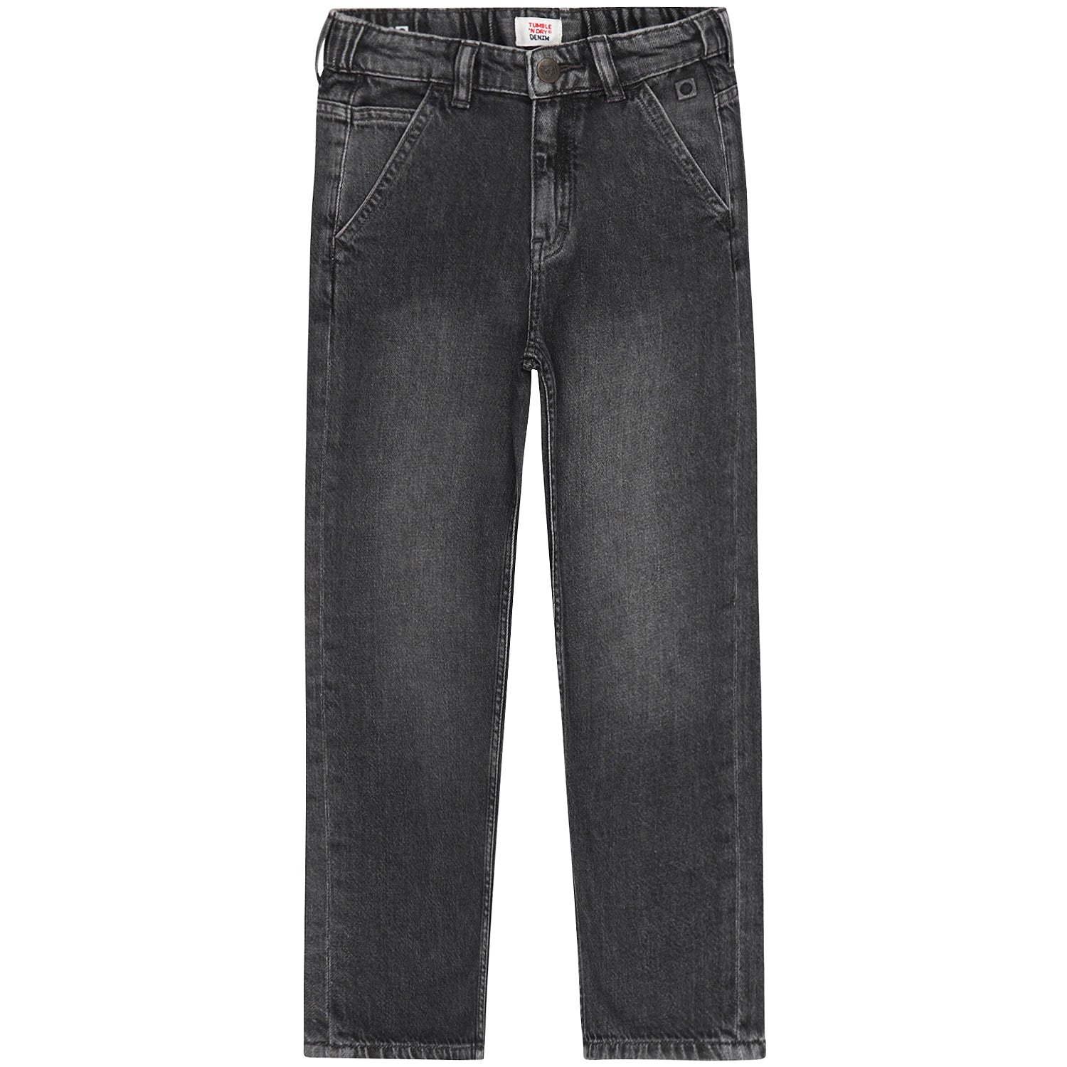 Grijze barrel jeans voor jongens met trendy pasvorm van tumble'n dry