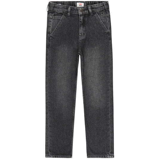 Grijze barrel jeans voor jongens met trendy pasvorm van tumble'n dry