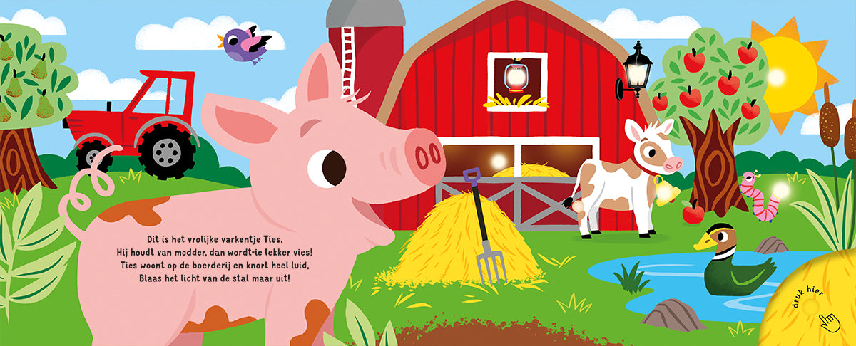 Slaap lekker, kleintje. Op de boerderij