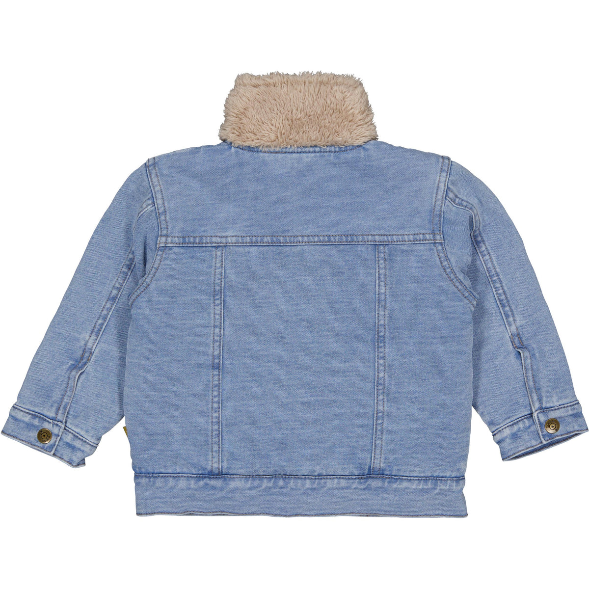 Bess* Jacket Anco jeansjasje met teddyvoering, achterkant.