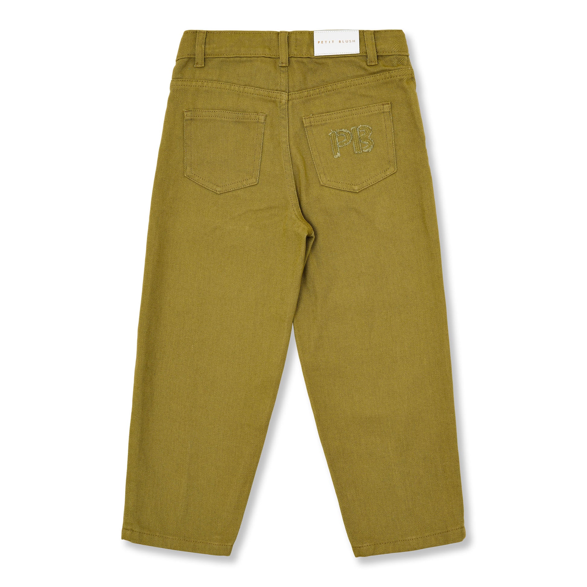 achterzijde ballon fit jeans khaki voor kinderen van petit blush