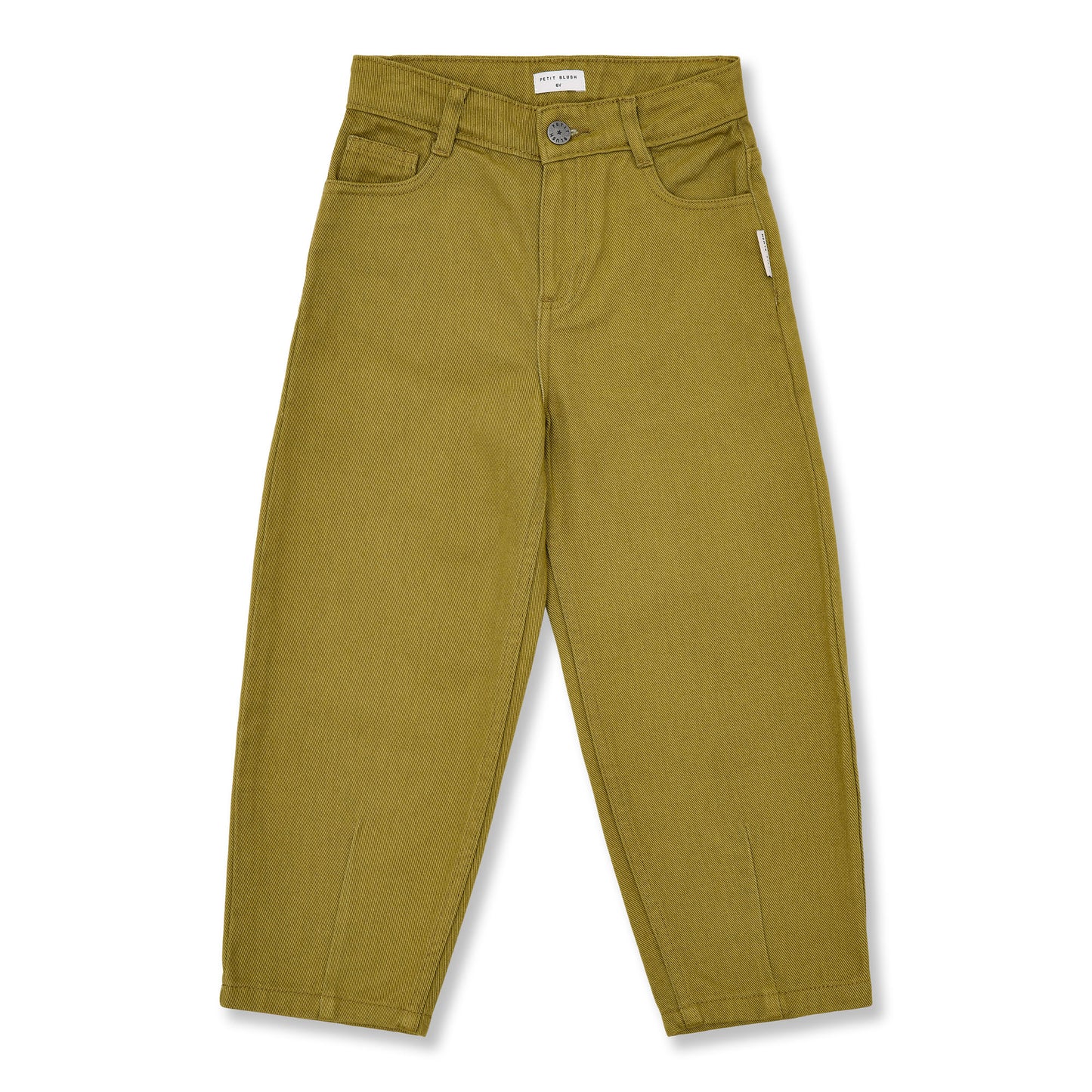 khaki groene jeans van petit blush voor kinderen