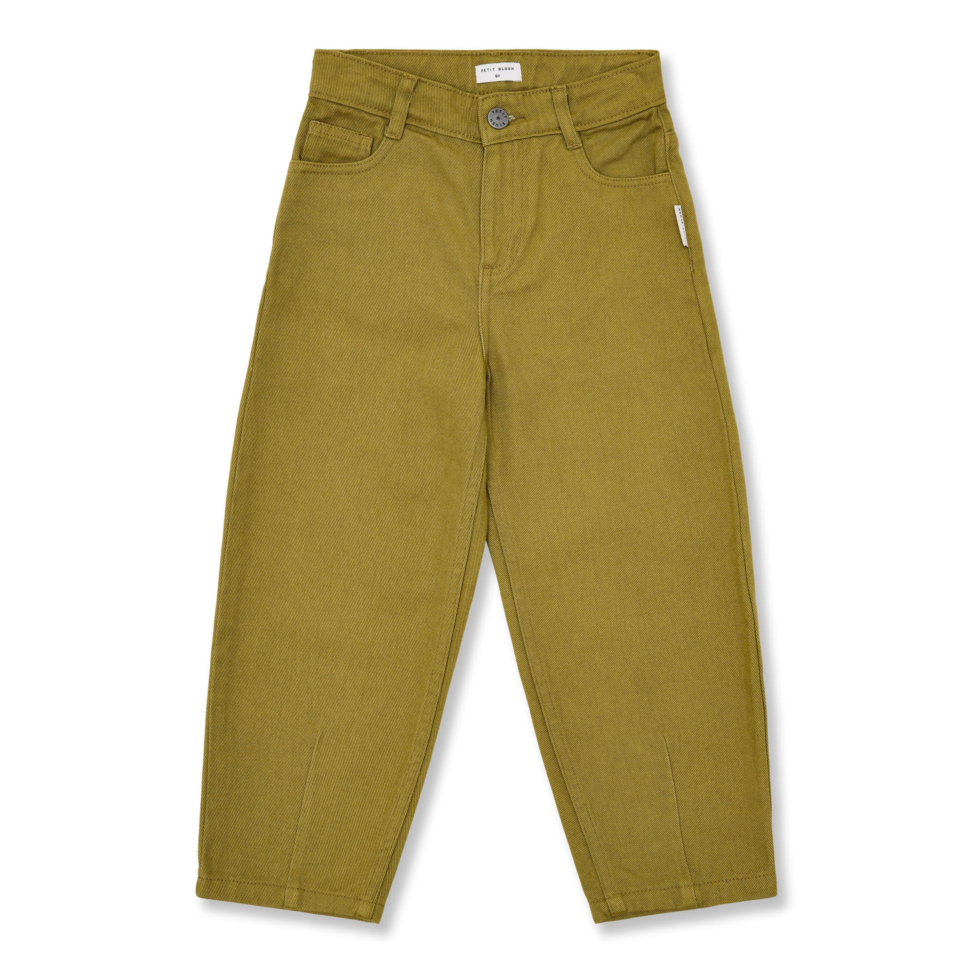khaki groene jeans van petit blush voor kinderen