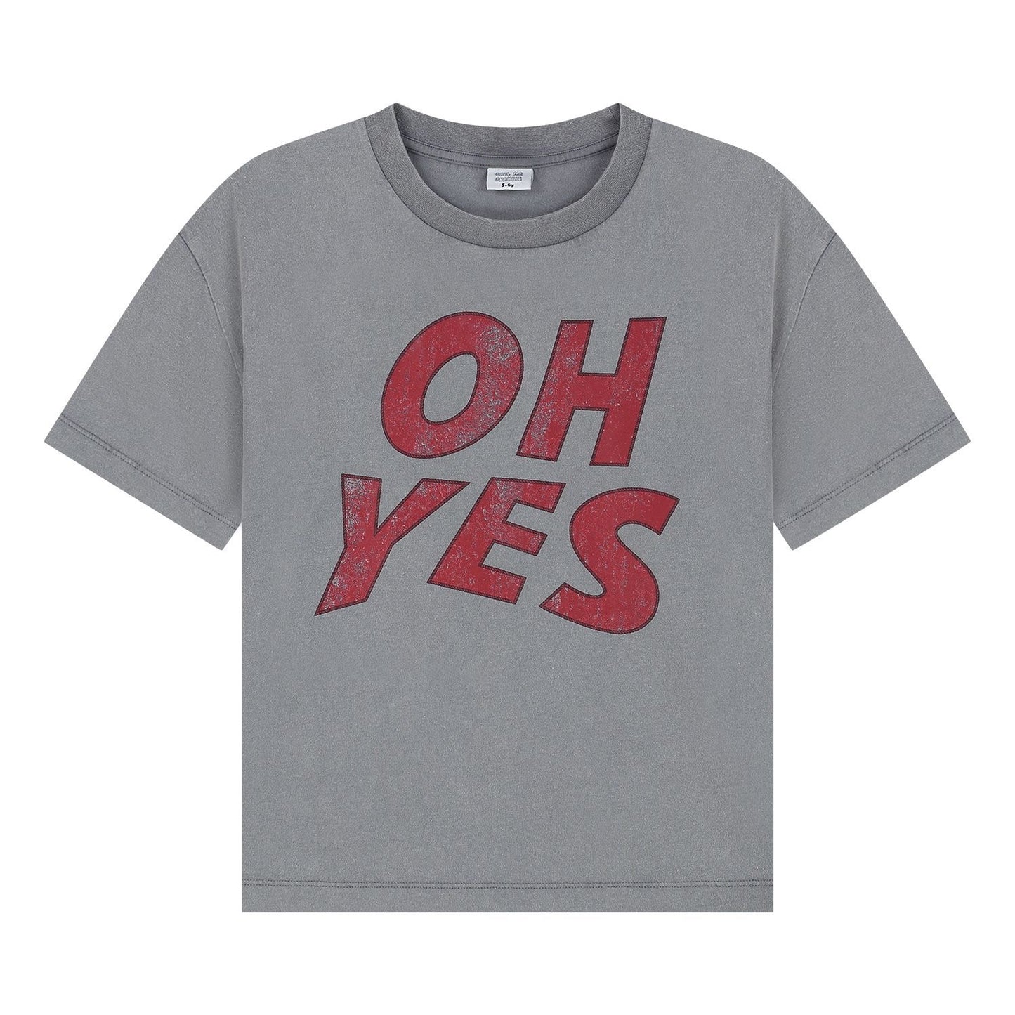 Grijs kinder t-shirt met Oh Yes opdruk van Call Me Frankie