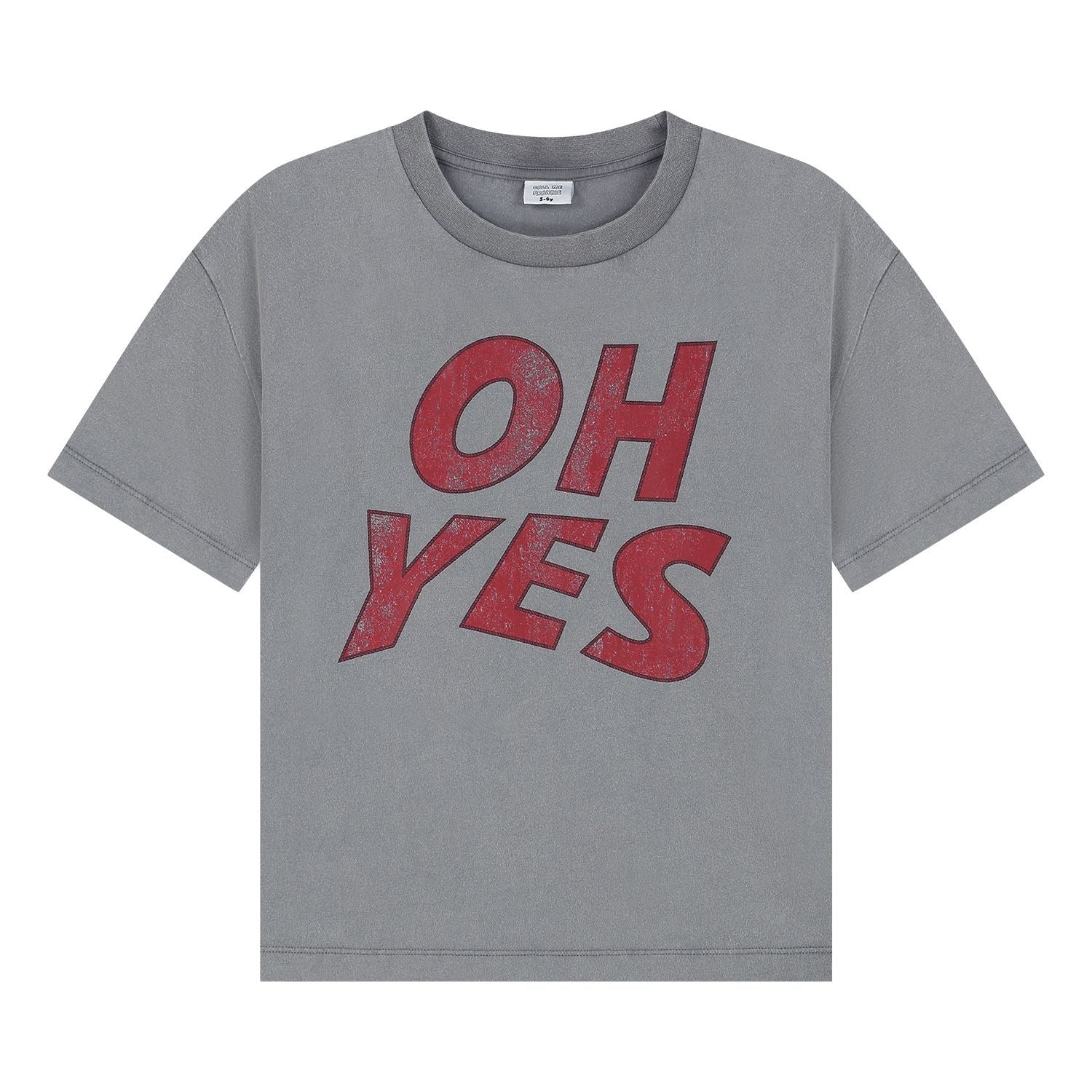 Grijs kinder t-shirt met Oh Yes opdruk van Call Me Frankie