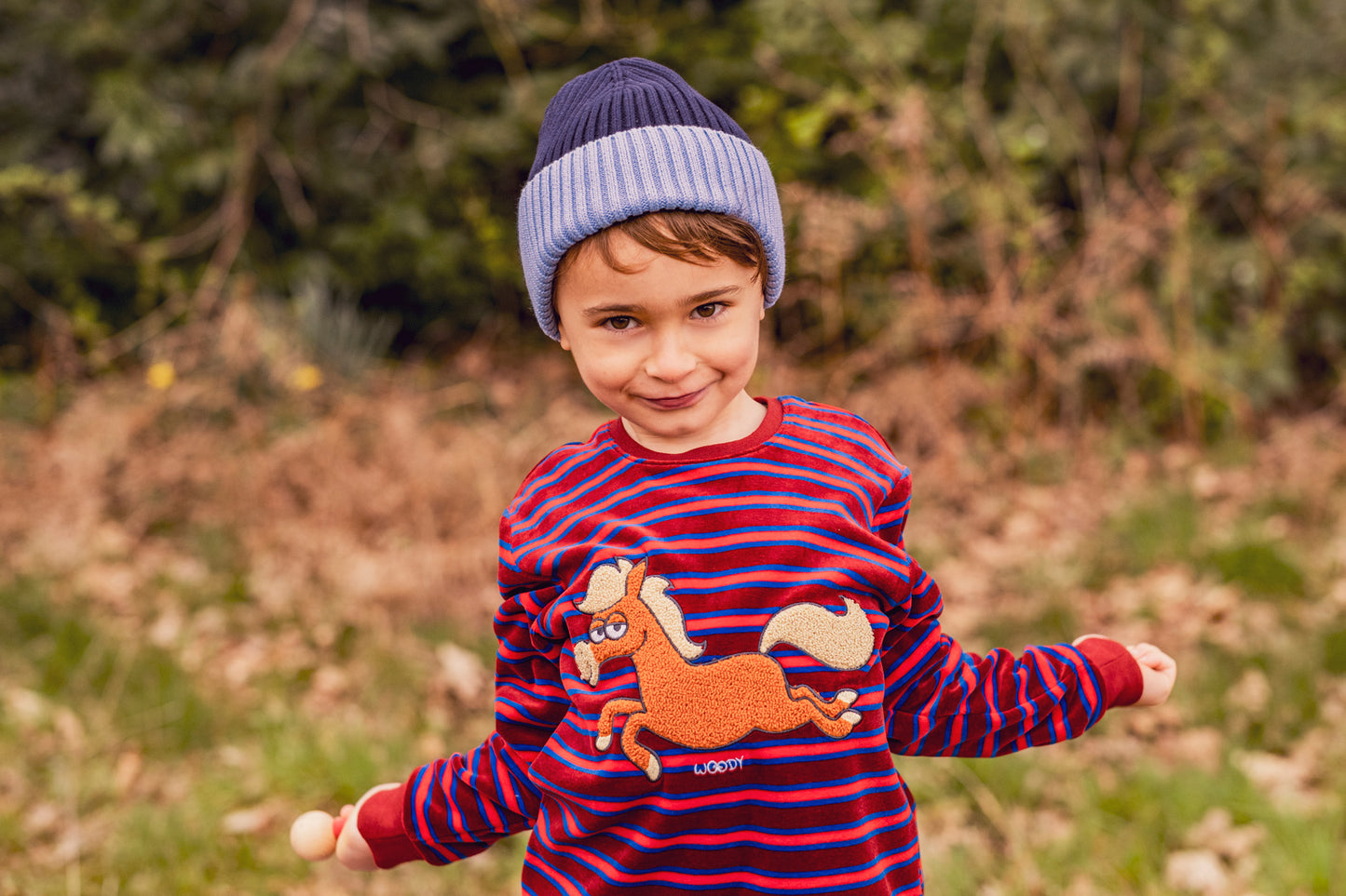 Pyjama Pony Rood/Blauw Velours