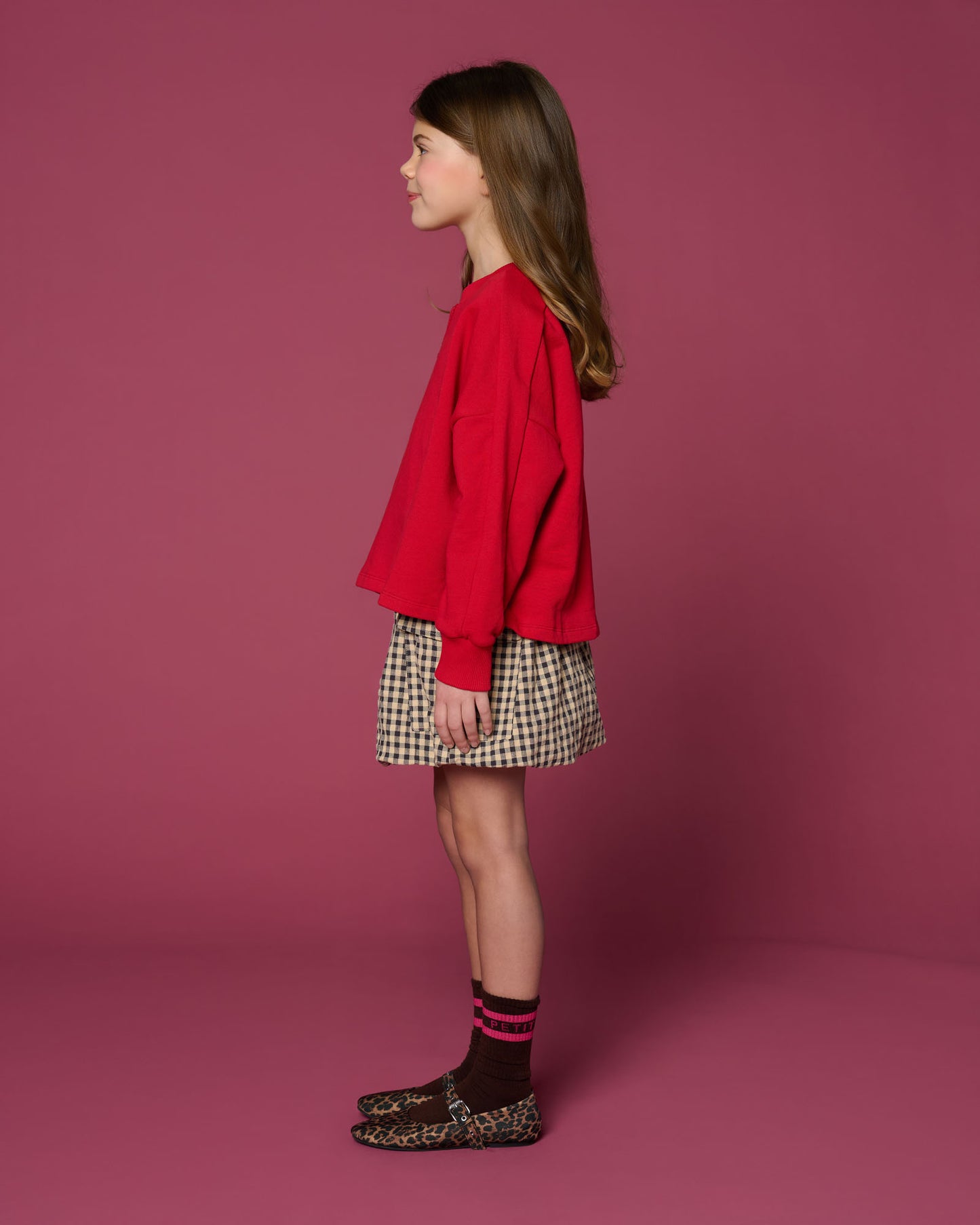 zijaanzicht coco sweater salsa van petit blush voor meisjes