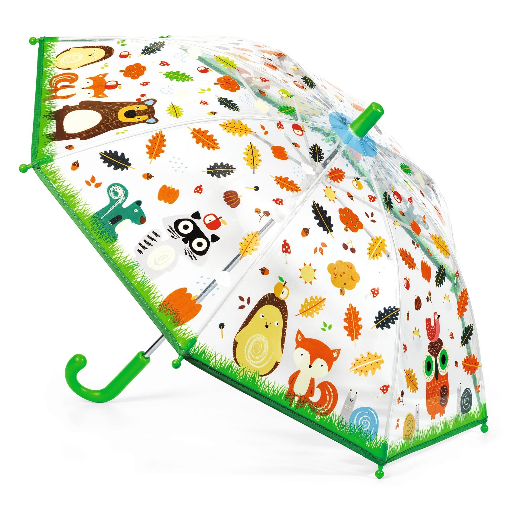 doorschijnende kinderparaplu met bosdieren